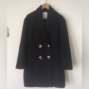 Mango navy blue coat. Size M. Worn once.